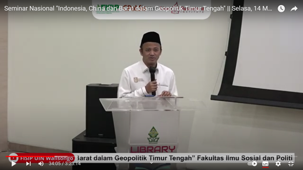 C-PoLSis FISIP UIN Walisongo Adakan Seminar Nasional “Indonesia, China dan Barat dalam Geopolitik Timur Tengah”