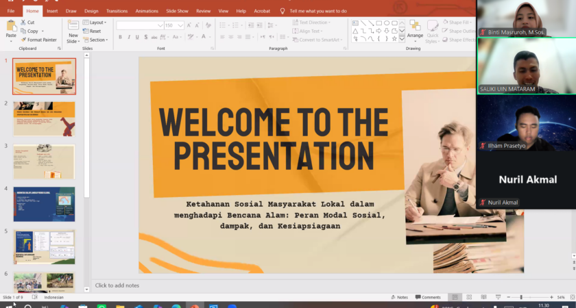 Perkuat Kajian Kebencanaan, Prodi Sosiologi FISIP Gelar Diseminasi Riset Ketahanan Sosial Sosiologi Kebencanaan